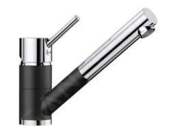 Blanco Antas S - Keukenraan Met Uittrekbare Sproeikop, Zwart/chroom 526167