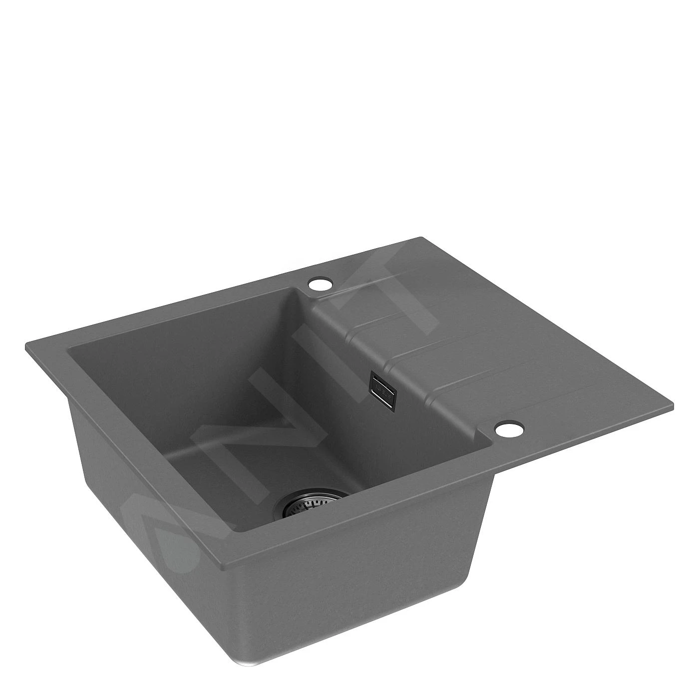 Alveus Cadit - Granieten Spoelbak 590x500 Mm, Met Draaiknopbediening, Concrete 1132020 - Afbeelding 3