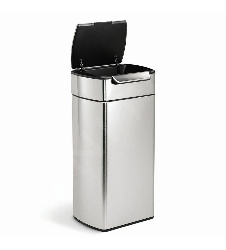Simplehuman Afvalemmers - Afvalbak 40 L, Touch-bar, Gebrosteld Rvs CW2014 - Afbeelding 4