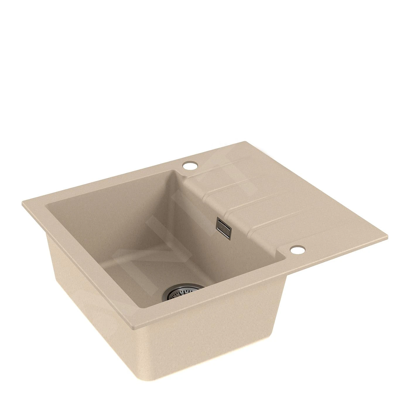 Alveus Cadit - Granieten Spoelbak 590x500 Mm, Met Draaiknopbediening, Terra 1132018 - Afbeelding 3