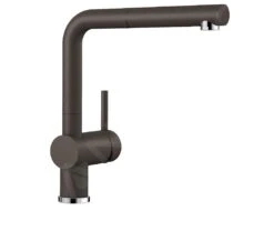 Blanco Linus S - Keukenkraan Met Uittrekbare Sproeikop, Coffee 516697