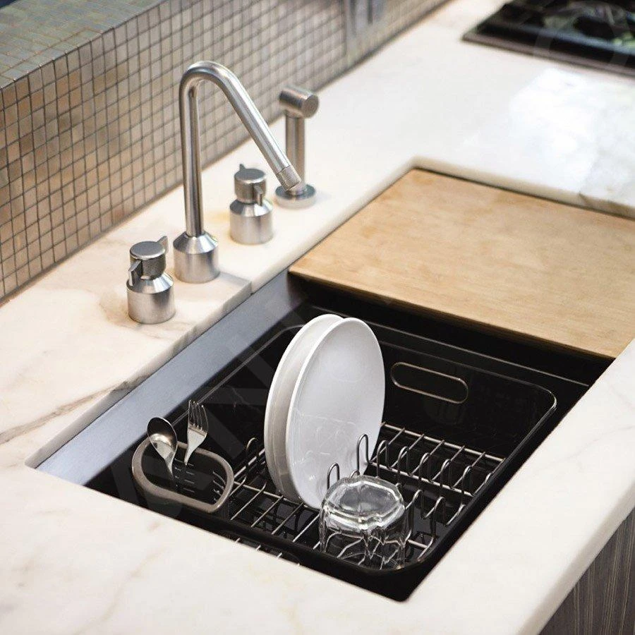 Simplehuman Keuken Accessoires - Afdruiprek 370x326x172 Mm, Zwart KT1105 - Afbeelding 8