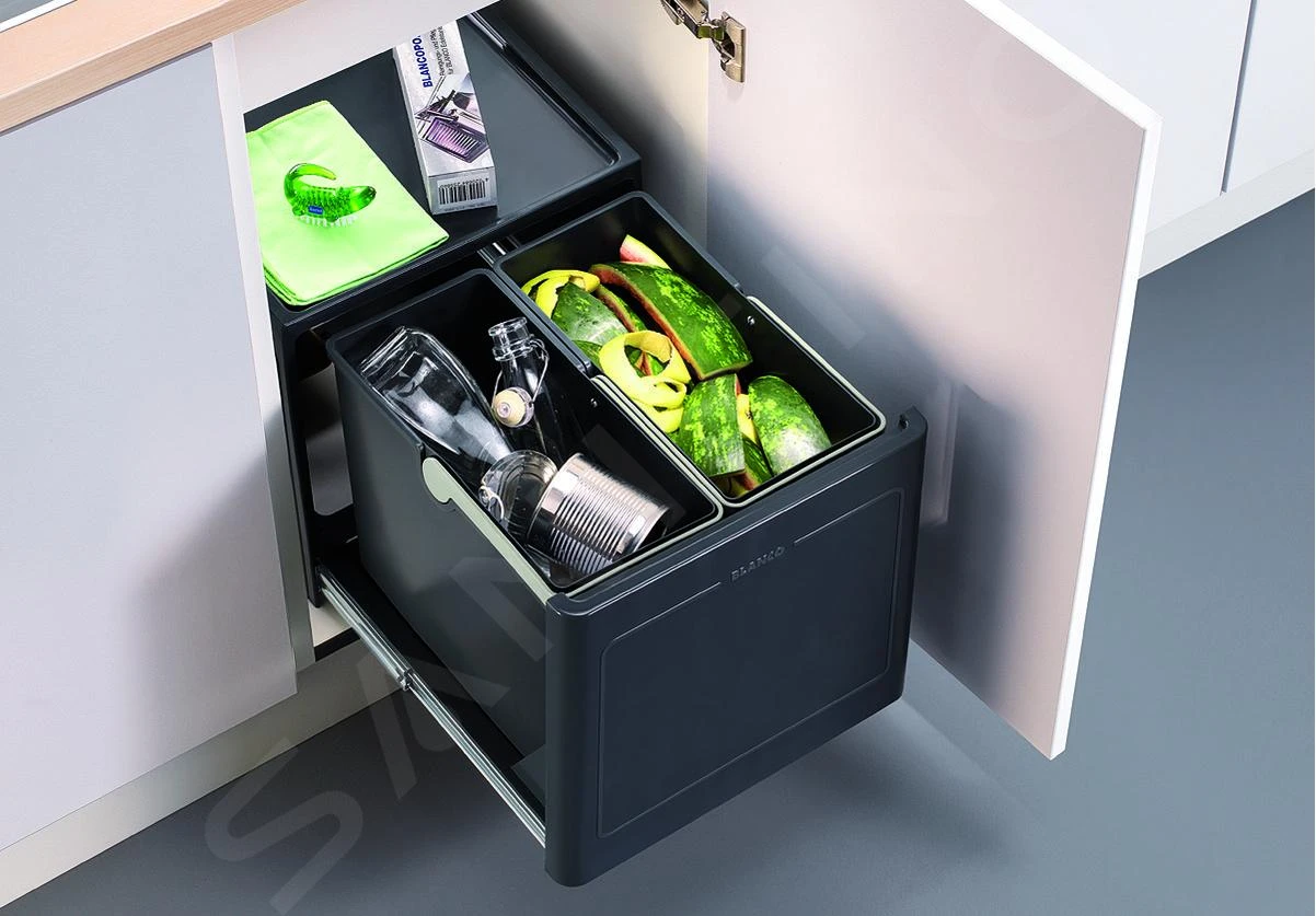 Blanco Botton Pro - Afvalsorteersysteem, Met Scheidingswand, Inhoud 26 L 517467 - Afbeelding 3