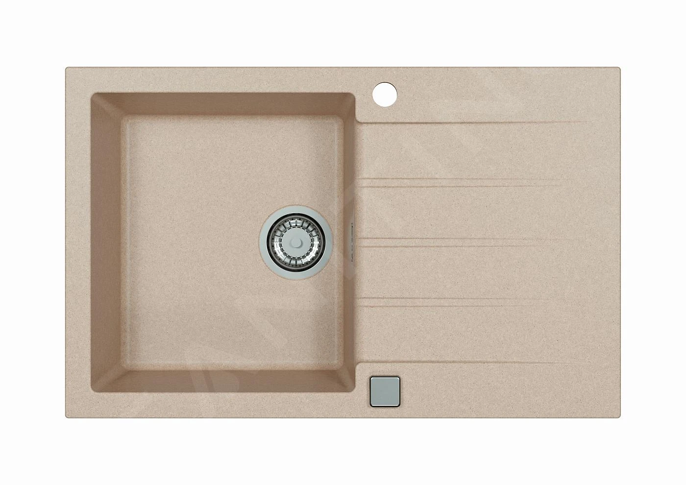 Alveus Cadit - Granieten Spoelbak 790x500 Mm, Met Draaiknopbediening, Terra 1132023