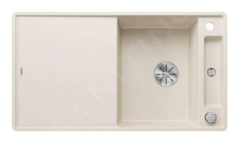 Blanco Axia III 5 - Silgranit Spoelbak, 905x500 Mm, Met Toebehoren, InFino, Zacht Wit 527041