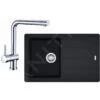 Franke Sets - Spoelbakset G97, BFG 611-78 Graniet Spoelbak, Onyx + Keukenkraan SAMOA, Chroom 114.0439.152