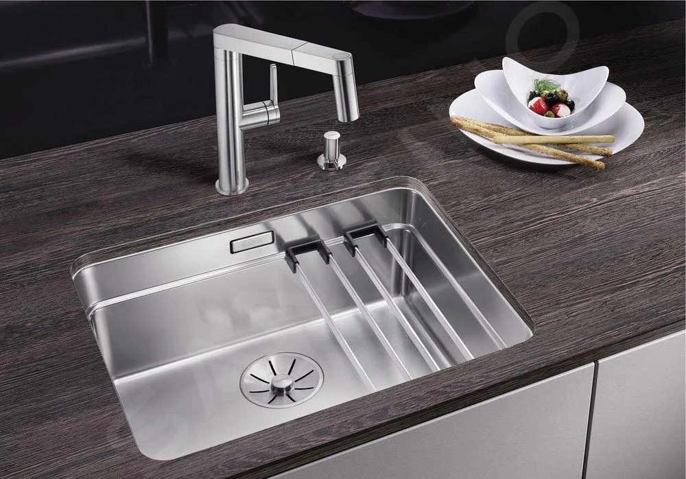 Blanco Etagon 500 - Spoelbak, 540x440 Mm, Met Verschillende Niveaus, Rvs 521841 - Afbeelding 4
