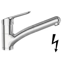 Ideal Standard CeraFlex - Keukenkraan Met Uittrekbare Sproeikop, BlueStart, Chroom BC144AA