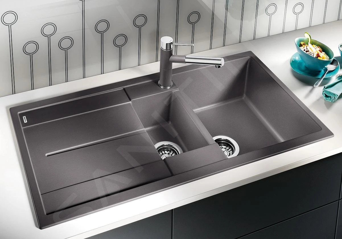 Blanco Metra 6 - Silgranit Spoelbak, 1000x500 Mm, Antraciet 513230 - Afbeelding 3