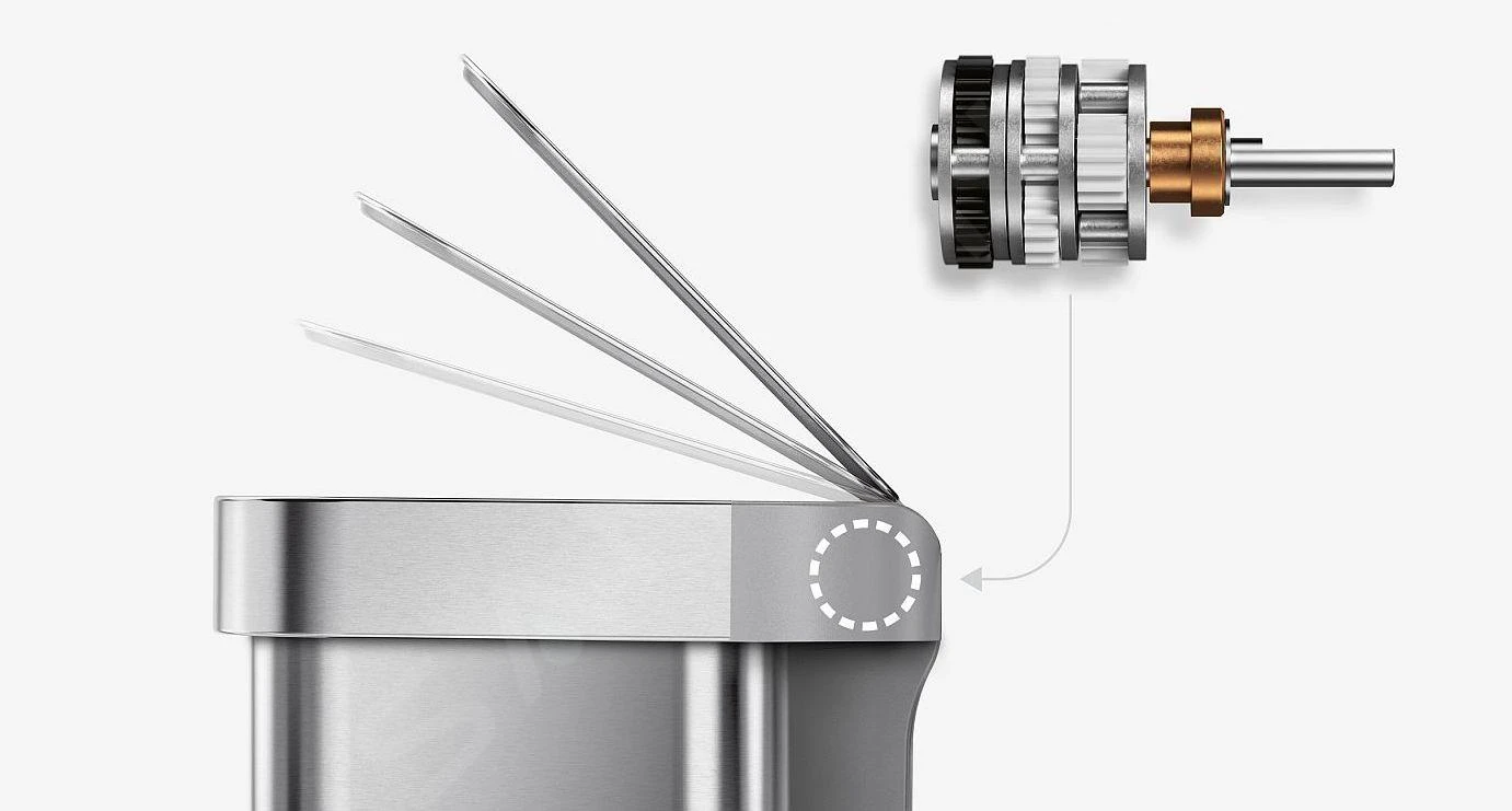 Simplehuman Afvalemmers - Afvalemmer Met Spraak- En Bewegingssensor, 58 L, Gebrosteld Rvs ST2031 - Afbeelding 5