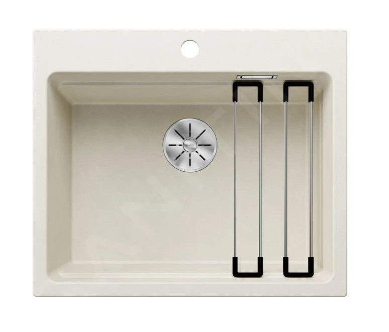 Blanco Etagon 6 - Silgranit Spoelbak, 600x510 Mm, Met Toebehoren, InFino, Zacht Wit 527076