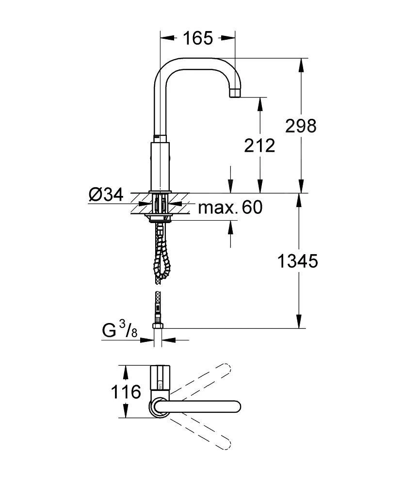 Grohe Red - Keukenkraan Mono, Supersteel 30160DC0 - Afbeelding 2