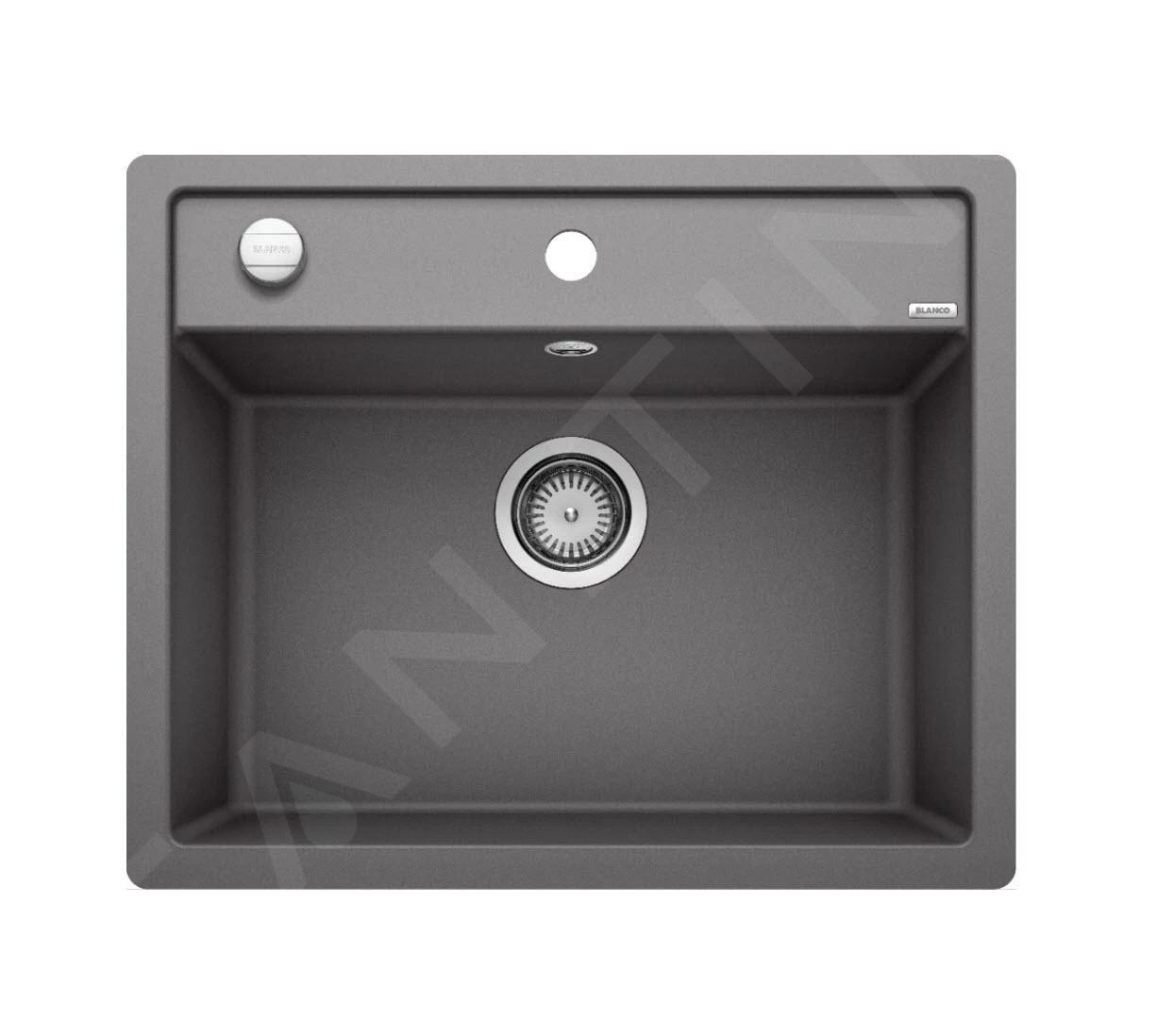 Blanco Dalago 6 - Silgranit Spoelbak, 605x500 Mm, Met Afvoerregeling, Grijze Rots 518851
