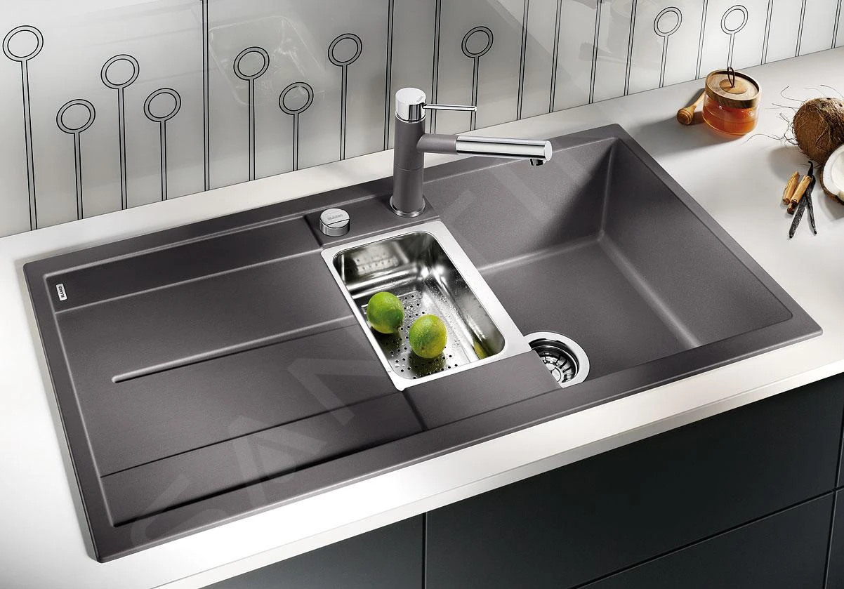 Blanco Metra 6 - Silgranit Spoelbak, 1000x500 Mm, Met Draaiknopbediening, Koffie 515045 - Afbeelding 4