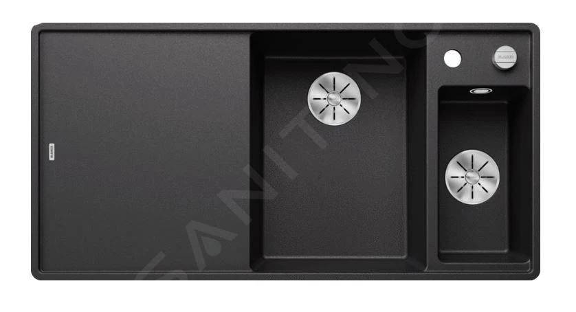 Blanco Axia III 6 - Silgranit Spoelbak, 990x500 Mm, Met Afvoerbediening En Toebehoren, InFino, Antraciet 523483