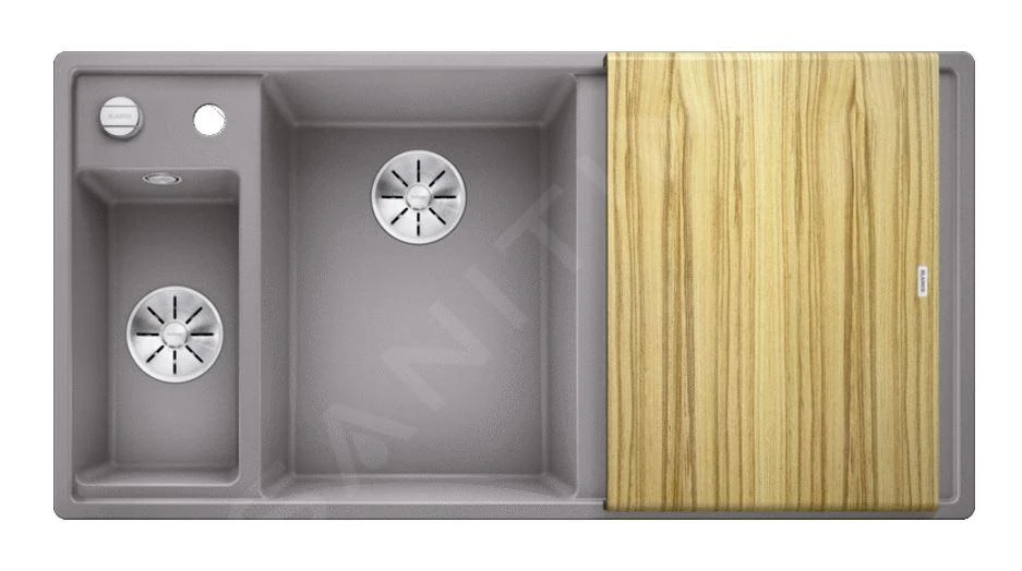 Blanco Axia III 6 - Silgranit Spoelbak, 1000x510 Mm, Met Afvoerbediening En Toebehoren, InFino, Aluminium 524645 - Afbeelding 3