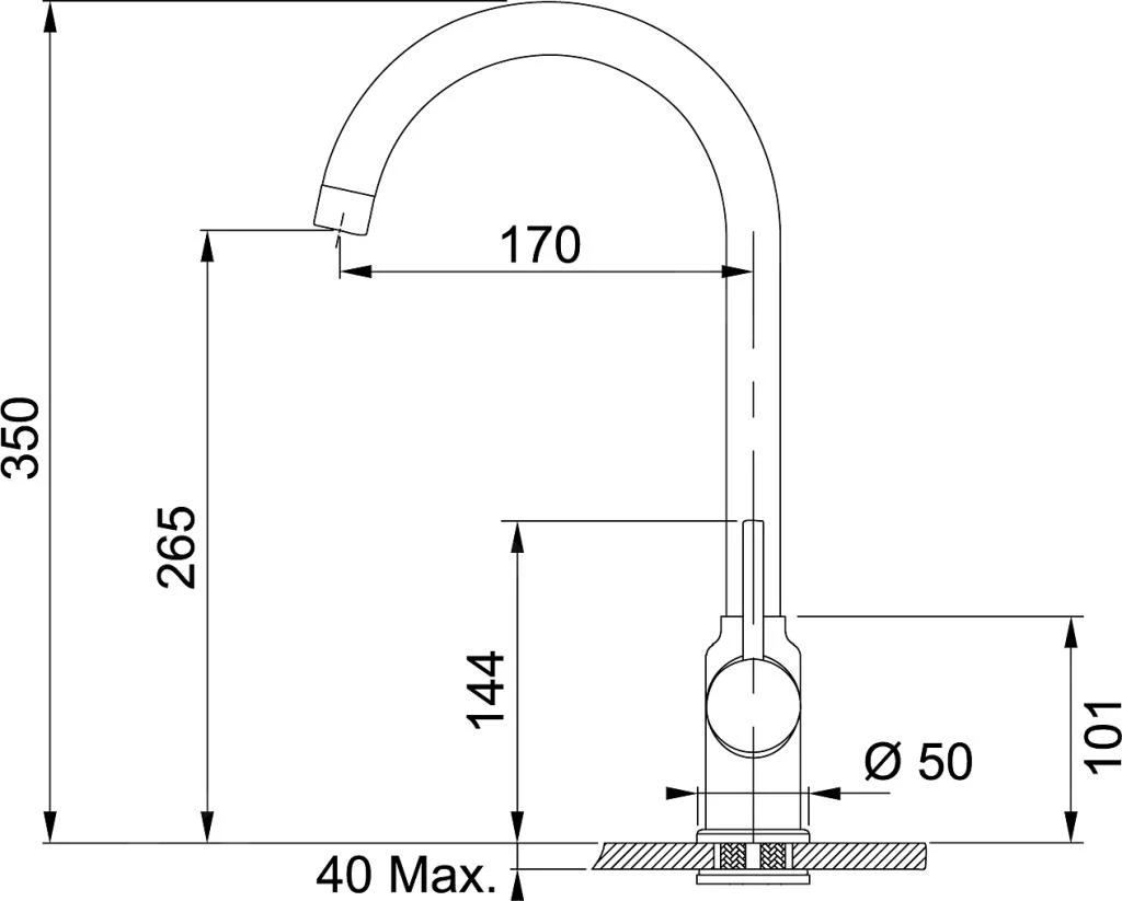 Franke Sets - Keukenset T30, OID 611-78 Tectonite Spoelbak, Zwart + FP 9900 Keukenkraan, Onyx NEW 114.0366.039 - Afbeelding 4