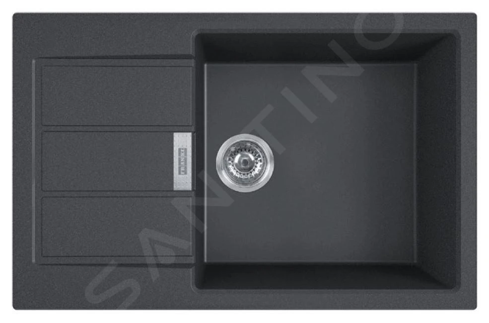 Franke Sirius 2.0 - Tectonite Spoelbak S2D 611-78 XL, 780x500 Mm, Zwart 143.0617.613