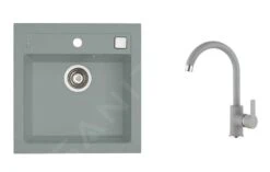 Alveus Sets - Set Spoelbak Formic 20 En Keukenkraan Tonia, Concrete SETA424