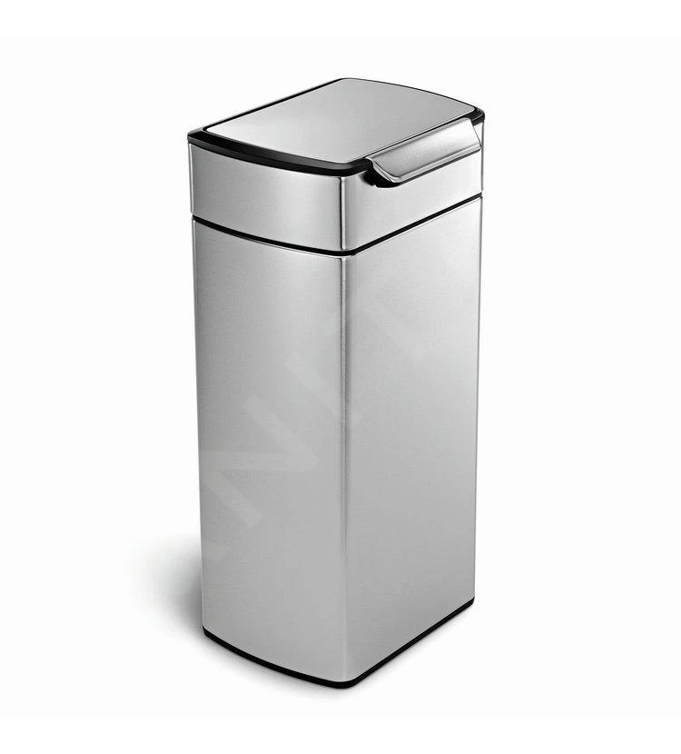 Simplehuman Afvalemmers - Afvalbak 40 L, Touch-bar, Gebrosteld Rvs CW2014