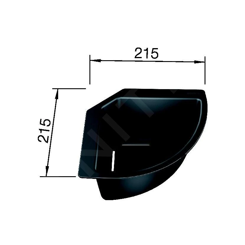 Blanco Accessoires - Hoekvormig Inzetbakje, Zwart 235866 - Afbeelding 2