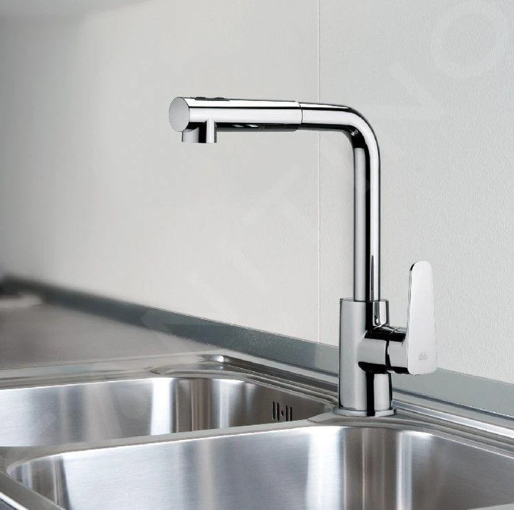 Paffoni Sly - Keukenkraan Met Uittrekbare Handdouche, Chroom SY285CR - Afbeelding 3