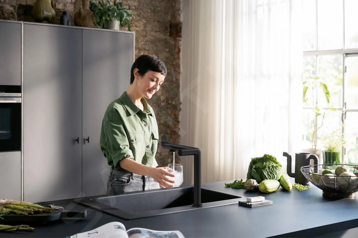 Hansgrohe Aqittura M91 - Keukenkraan, SodaSystem, SBox, Mat Zwart 76837670 - Afbeelding 7