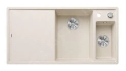 Blanco Axia III 6 - Silgranit Spoelbak, 1000x510 Mm, Met Afvoerbediening En Toebehoren, InFino, Zacht Wit 527045