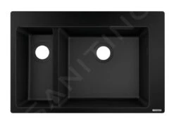 Hansgrohe Spoelbakken - Inbouwspoelbak Graniet S510-F635, Zwart Grafiet 43315170