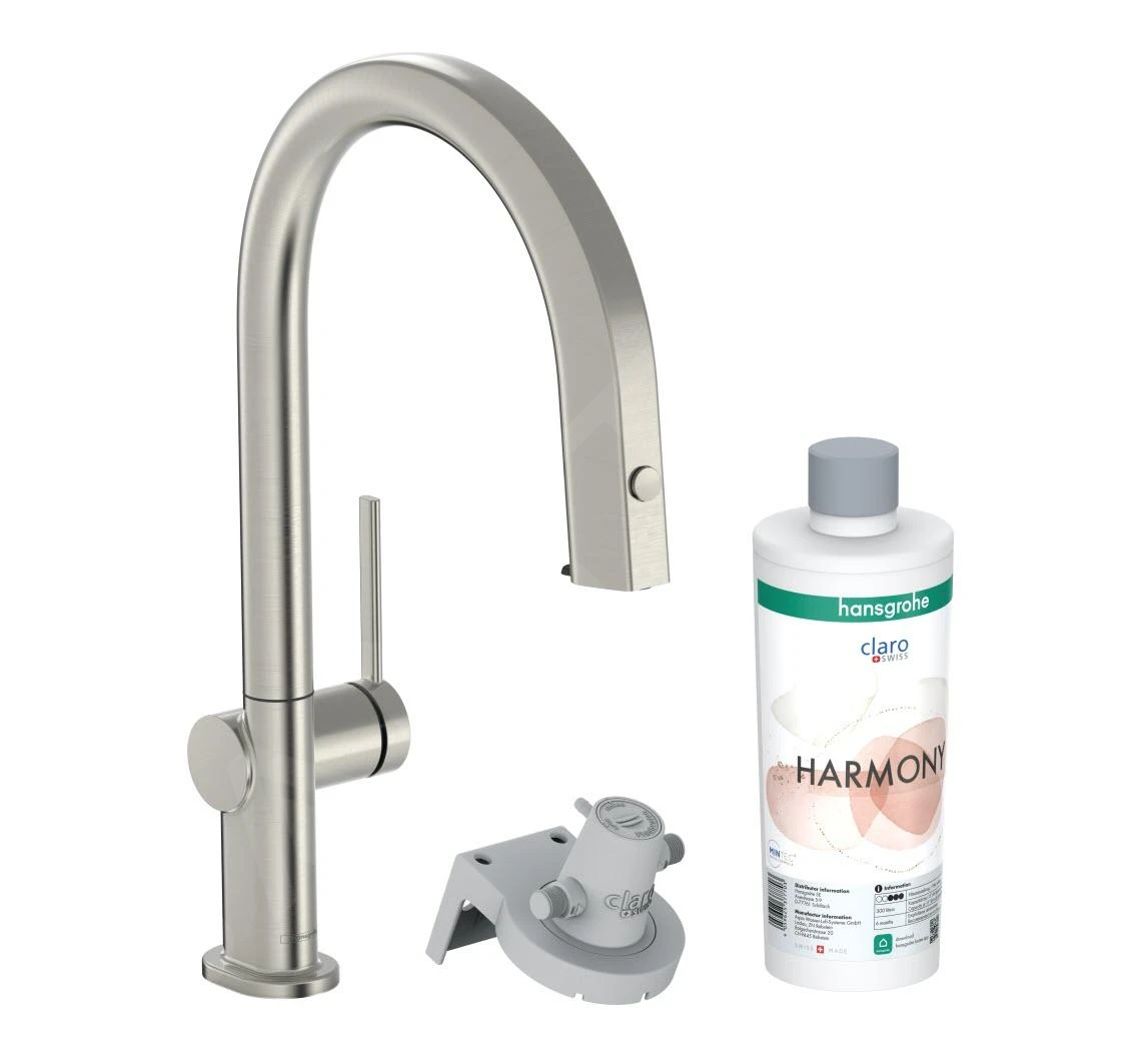 Hansgrohe Aqittura M91 - Keukenmengkraan Met Uittrekbare Uitloop En Filterfunctie, SBox, Rvs Look 76800800