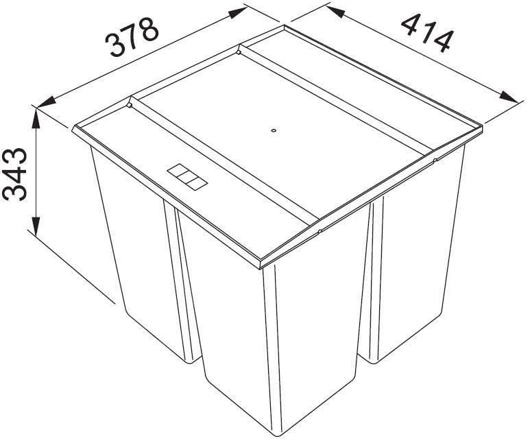 Franke Sorters - Easysort 450-1-2 Inbouw Prullenbak 121.0494.150 - Afbeelding 2