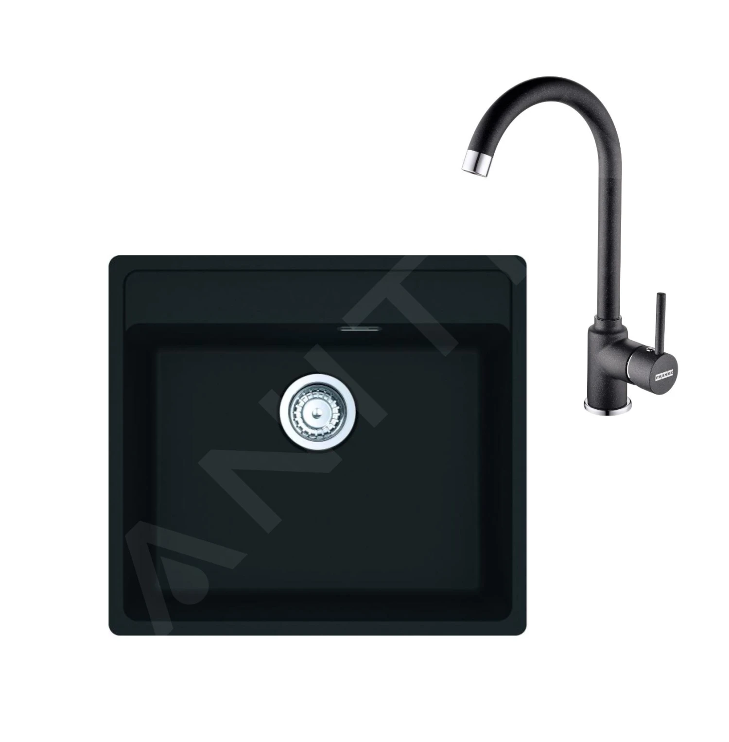 Franke Sets - Set G245, Fragraniet Spoelbak MRG 610-52 RTL En Keukenkraan FP 9000.071, Onyx 114.0675.638