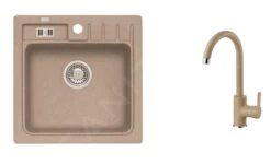 Alveus Sets - Set Spoelbak Niagara 20 En Keukenkraan Tonia, Beige SETA102