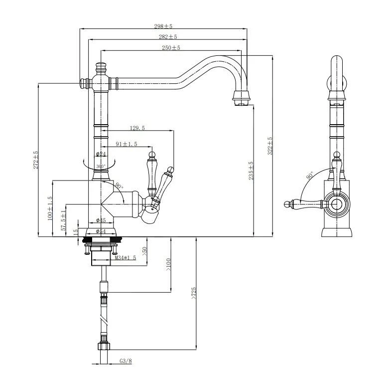 Villeroy & Boch Avia 2.0 - Keukenkraan, Antraciet 92400005 - Afbeelding 2