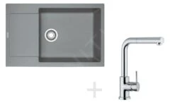 Franke Sets - Keukenset G76, Fragraniet Spoelbak MRG 611-78 BB, Steengrijs + Kraan FN 0147, Chroom 114.0365.684