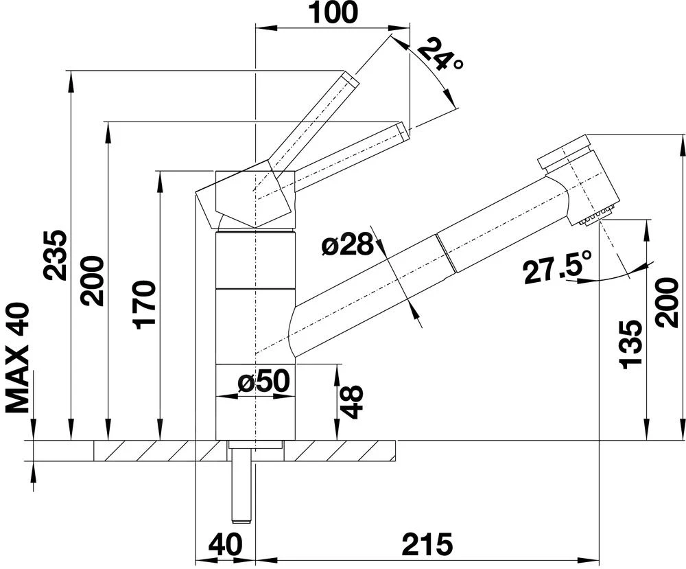 Blanco Tivo S - Keukenkraan Met Uittrekbare Handdouche, Wit/chroom 517613 - Afbeelding 2