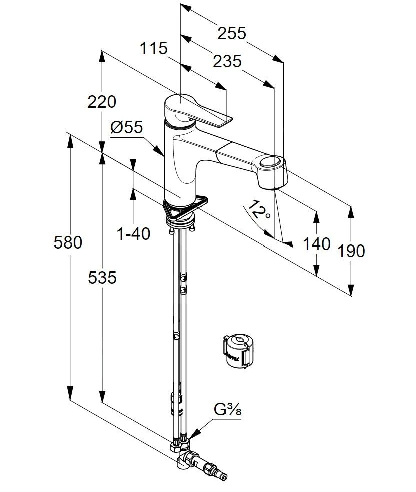 Kludi Mix - Keukenkraan Met Uittrekbare Sproeikop, Chroom 329420562 - Afbeelding 2