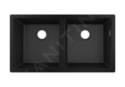 Hansgrohe Spoelbakken - Onderbouwspoelbak Graniet S510-U770, Zwart Grafiet 43434170