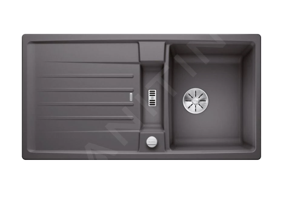 Blanco Lexa 5 - Silgranit Spoelbak, 950x500 Mm, InFino, Grijze Rots 524921