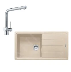 Franke Sets - Keukenset G135, Fragraniet Spoelbak BFG 611 En Keukenkraan Samoa, Sahara/chroom 114.0510.327