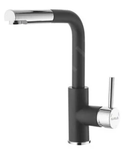 Alveus Siros - Keukenkraan Met Uittrekbare Uitloop, Carbon/rvs 1129048