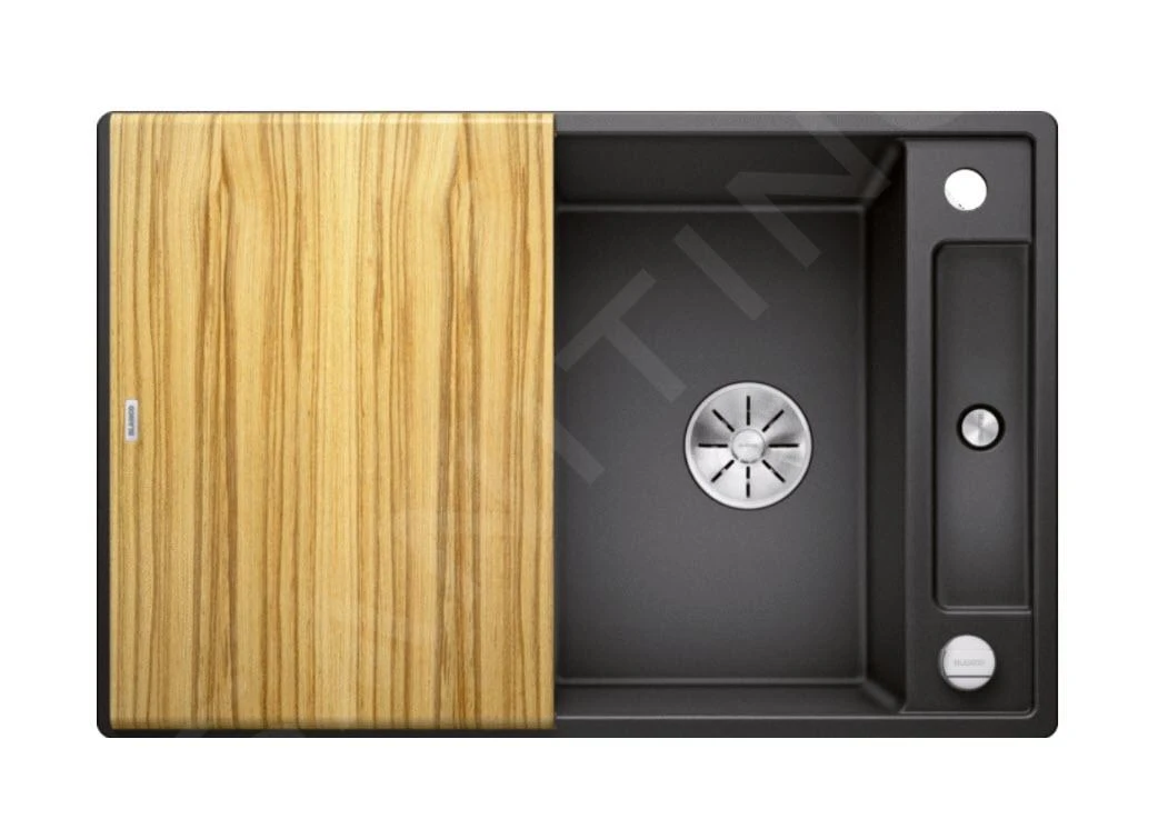 Blanco Axia III 45 - Silgranit Spoelbak, 780x510 Mm, Met Accessoires, InFino, Antraciet 523173 - Afbeelding 3