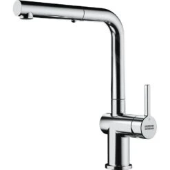 Franke Active New - Keukenkraan FN 6560.031, Neerklapbaar Onder Raam, Met Uittrekbare Handdouche, Chroom 115.0653.391