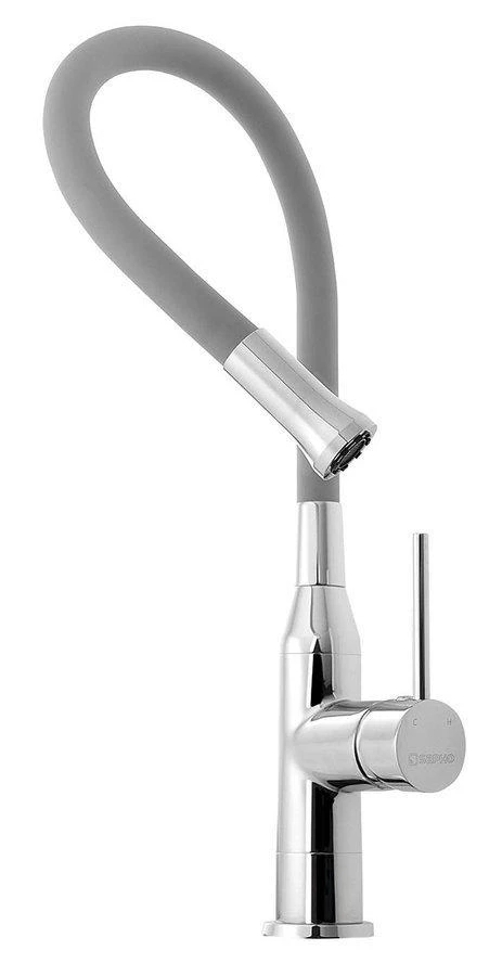 Sapho Kranen - Sili Keukenkraan Met Flexi Uitloop, Zilver/chroom SR414 - Afbeelding 3