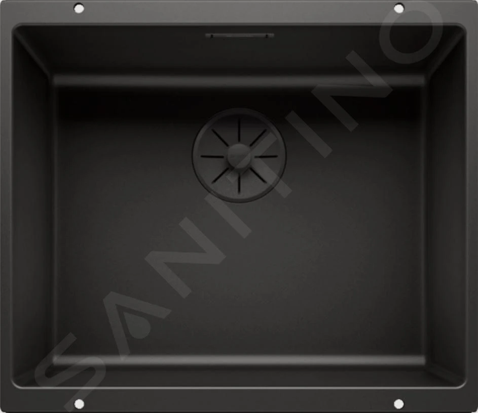 Blanco Subline 500 - Silgranit Spoelbak, 530x460 Mm, Black Edition, Zwart 526340