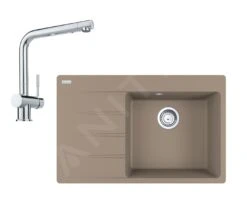 Franke Sets - Set G224, Fragraniet Spoelbak CNG 611-78 TL/7 En Keukenkraan Samoa, Cashmere/chroom 114.0650.799