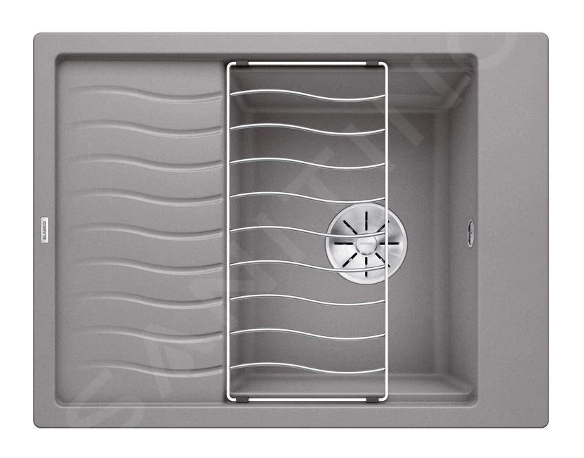 Blanco Elon 45 - Silgranit Spoelbak, 650x500 Mm, Met Toebehoren, InFino, Aluminium 524826