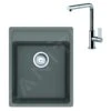 Franke Sets - Set G243, Fragraniet Spoelbak MRG 610-37 RTL En Keukenkraan FN 7394.031, Grijze Steen/chroom 114.0675.653