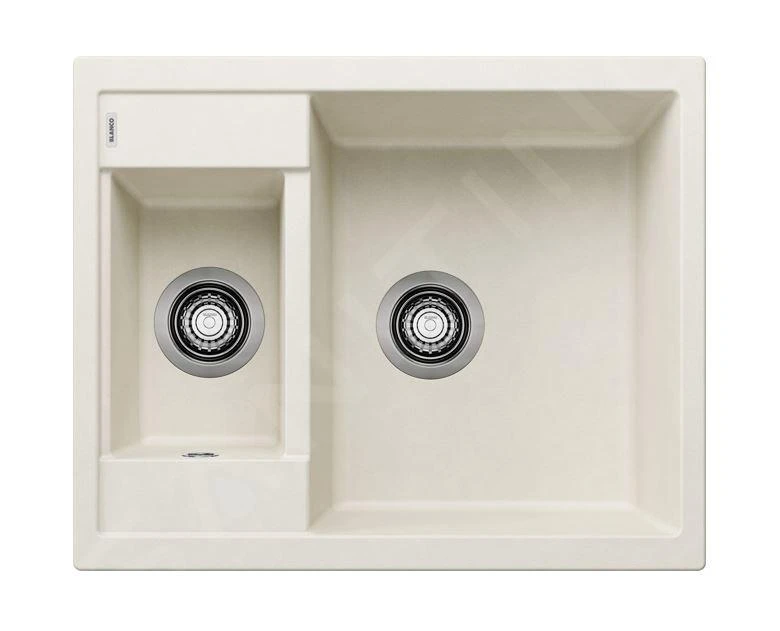 Blanco Metra 6 - Silgranit Spoelbak, 615x500 Mm, Met Afvoerbediening, Zacht Wit 527112