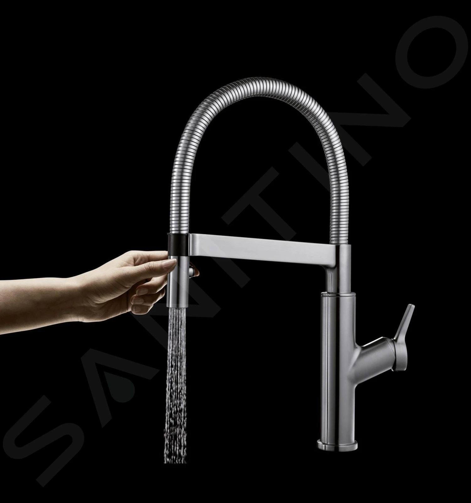 Blanco Solenta S - Wastafelkraan Met Flexibele Arm En Sproeikop, Chroom 522404 - Afbeelding 8